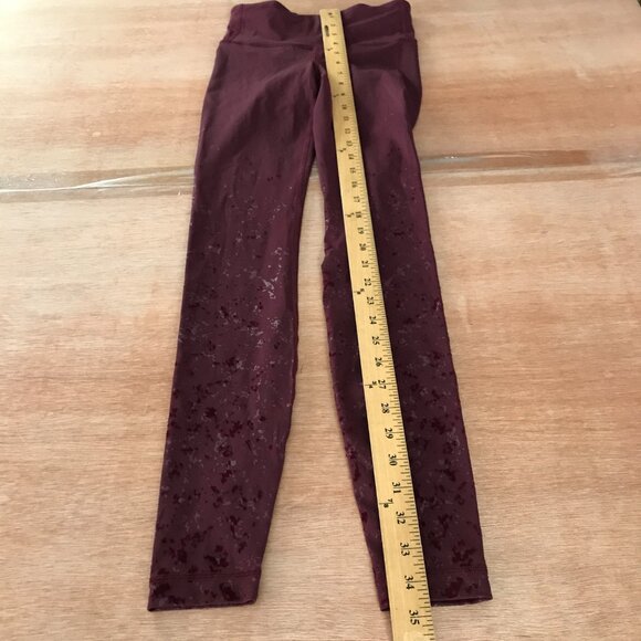 Lululemon Speed Wunder Mid Rise Tight 28" Leggings Women 2 Purple Speckle - Picture 5 of 15